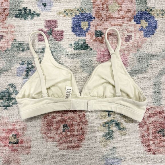 Skims Womens Cotton Triangle Bralette Size Small Bone Lounge Comfy - Picture 3 of 5